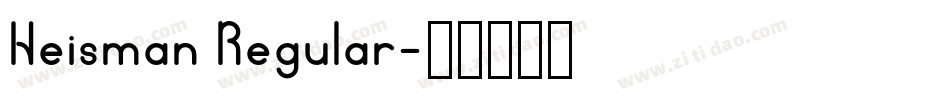Heisman Regular字体转换